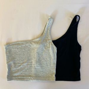 Duo Joah Brown tops size S/M | Black & Heather Gray